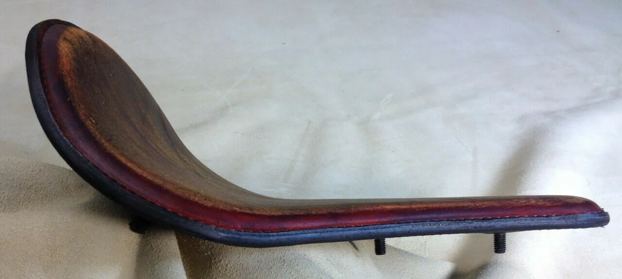 12x15 Lnose 201 BrownDist Chopper Harley Sportster Dyna Seat Mother Road Customs