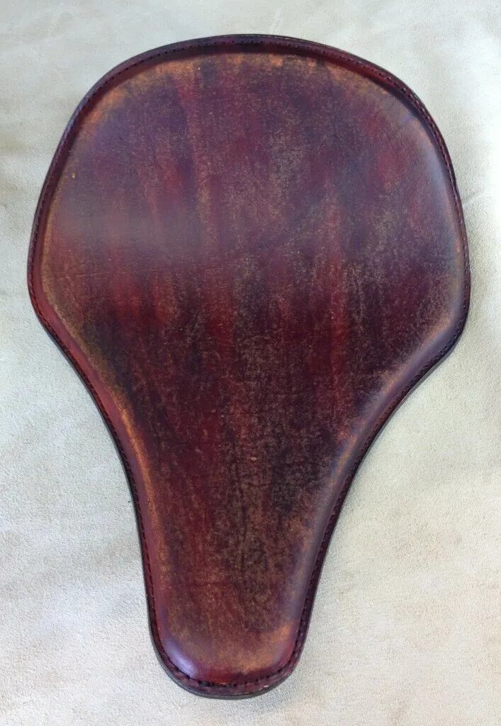 12x15 Lnose 201 BrownDist Chopper Harley Sportster Dyna Seat Mother Road Customs