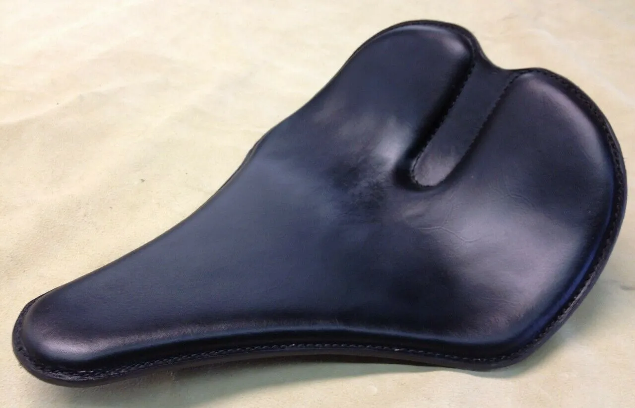 12x15" Lnose Groove Black Chopper Harley Sportster Dyna Seat Mother Road Customs