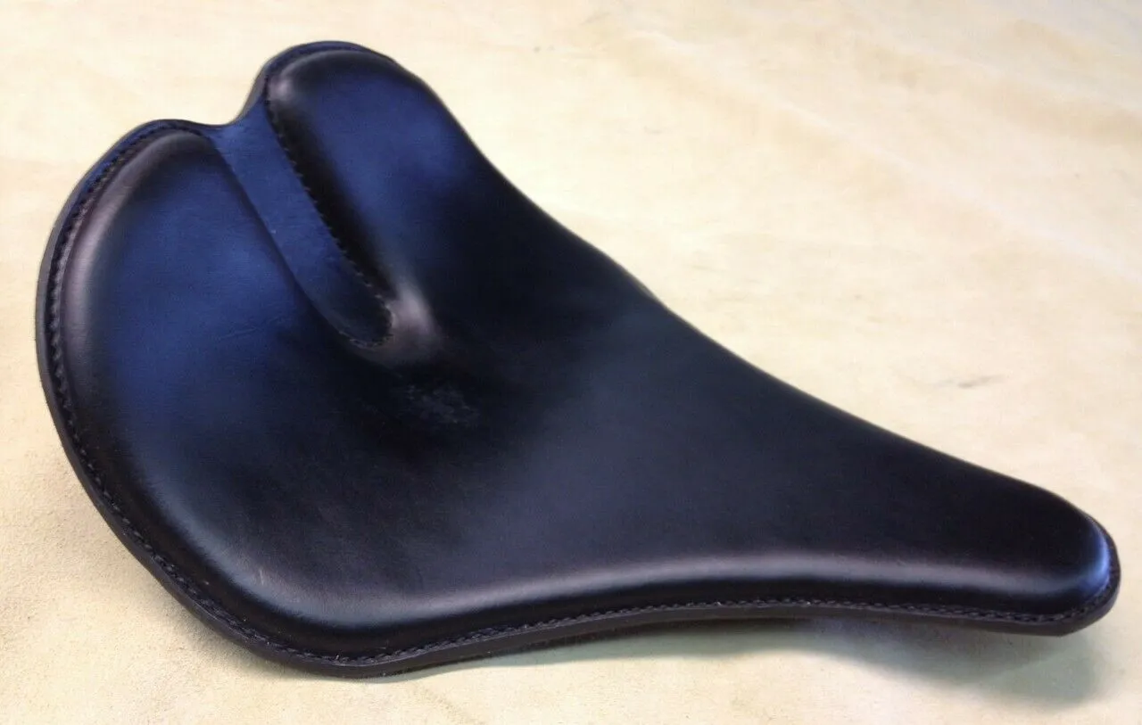 12x15" Lnose Groove Black Chopper Harley Sportster Dyna Seat Mother Road Customs