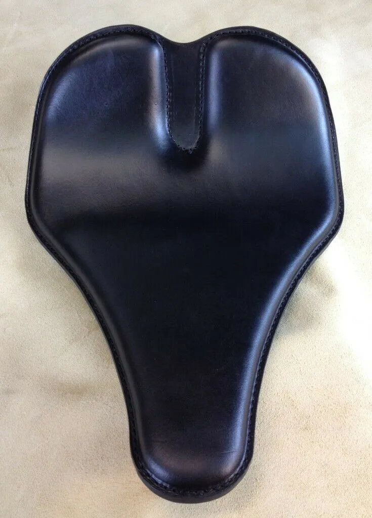 12x15" Lnose Groove Black Chopper Harley Sportster Dyna Seat Mother Road Customs