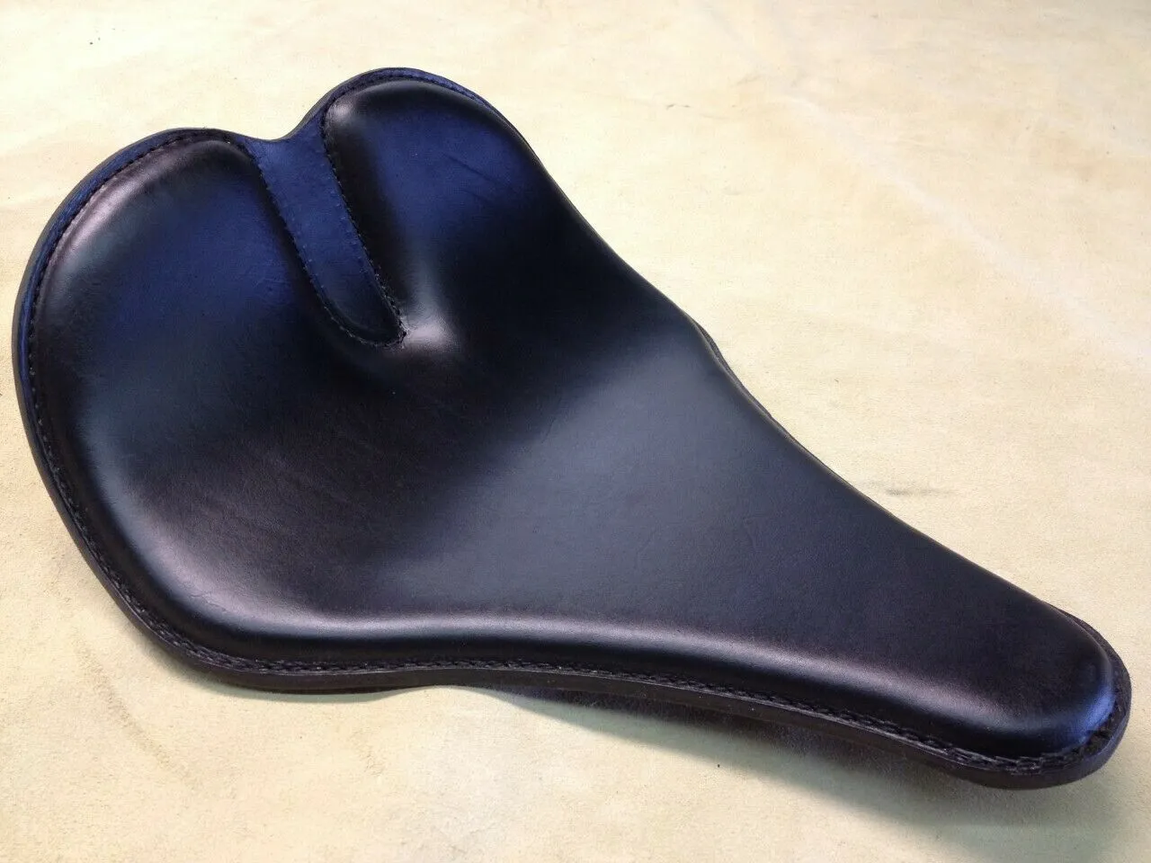 12x15" Lnose Groove Black Chopper Harley Sportster Dyna Seat Mother Road Customs