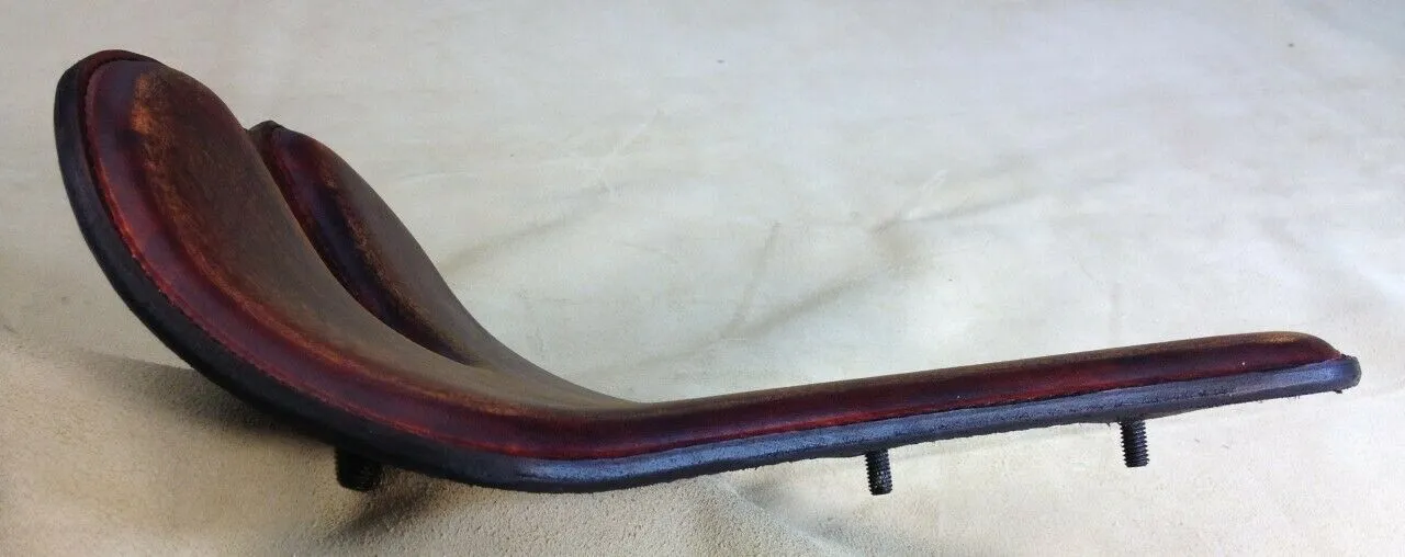 12x15" Long nose Grove 201 Brown Distressed Chopper Harley Sportster Dyna Seat