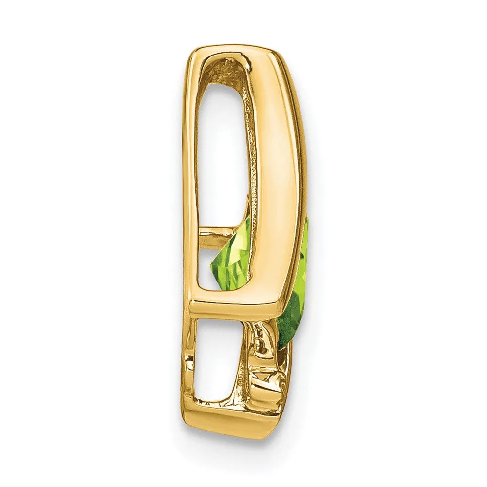 14k Peridot and Diamond Pendant