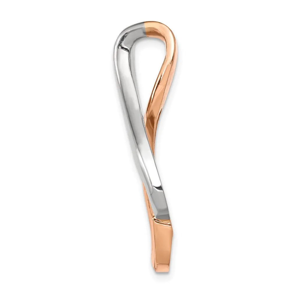 14KW & Rose Gold Omega Slide Fits up to 4mm Regular, 6mm Fancy