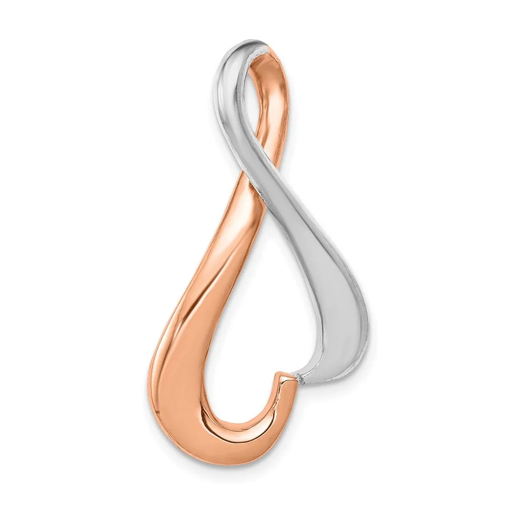 14KW & Rose Gold Omega Slide Fits up to 4mm Regular, 6mm Fancy