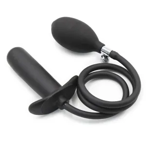 1821MQ      Inflatable Black Rubber Anal Plug - MEGA Deal