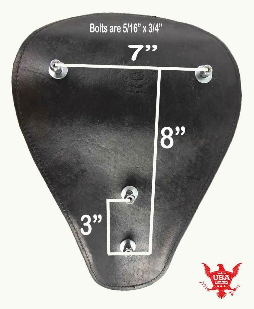 1982-2003 Sportster Harley Spring Seat Conversion Kit Tan Distressed Leather