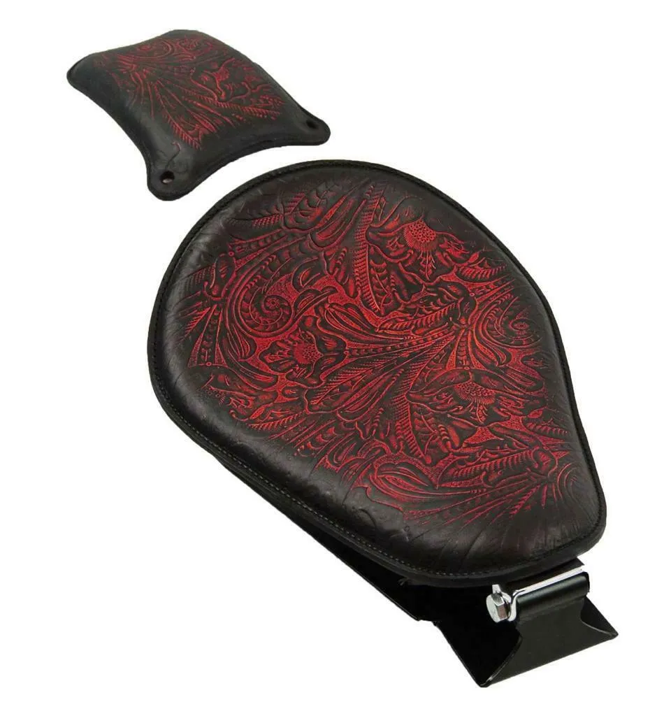 1985-2016 Honda Rebel 250 Spring Seat Pad Mounting Bobber Kit Ant Red Tooled  bc