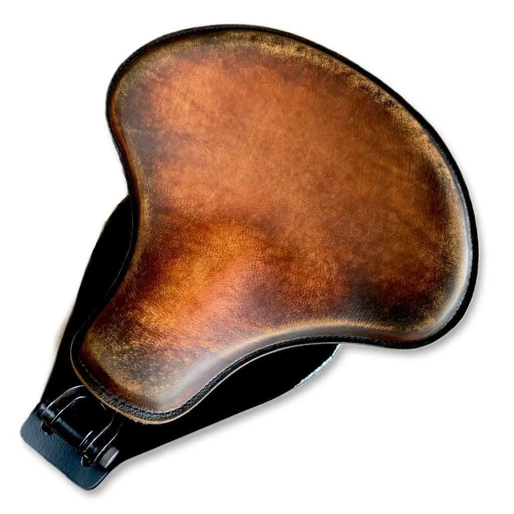 2000-2017 Harley Softail Brown On Brown Spring Seat Pad Conversion Mounting Kit bc