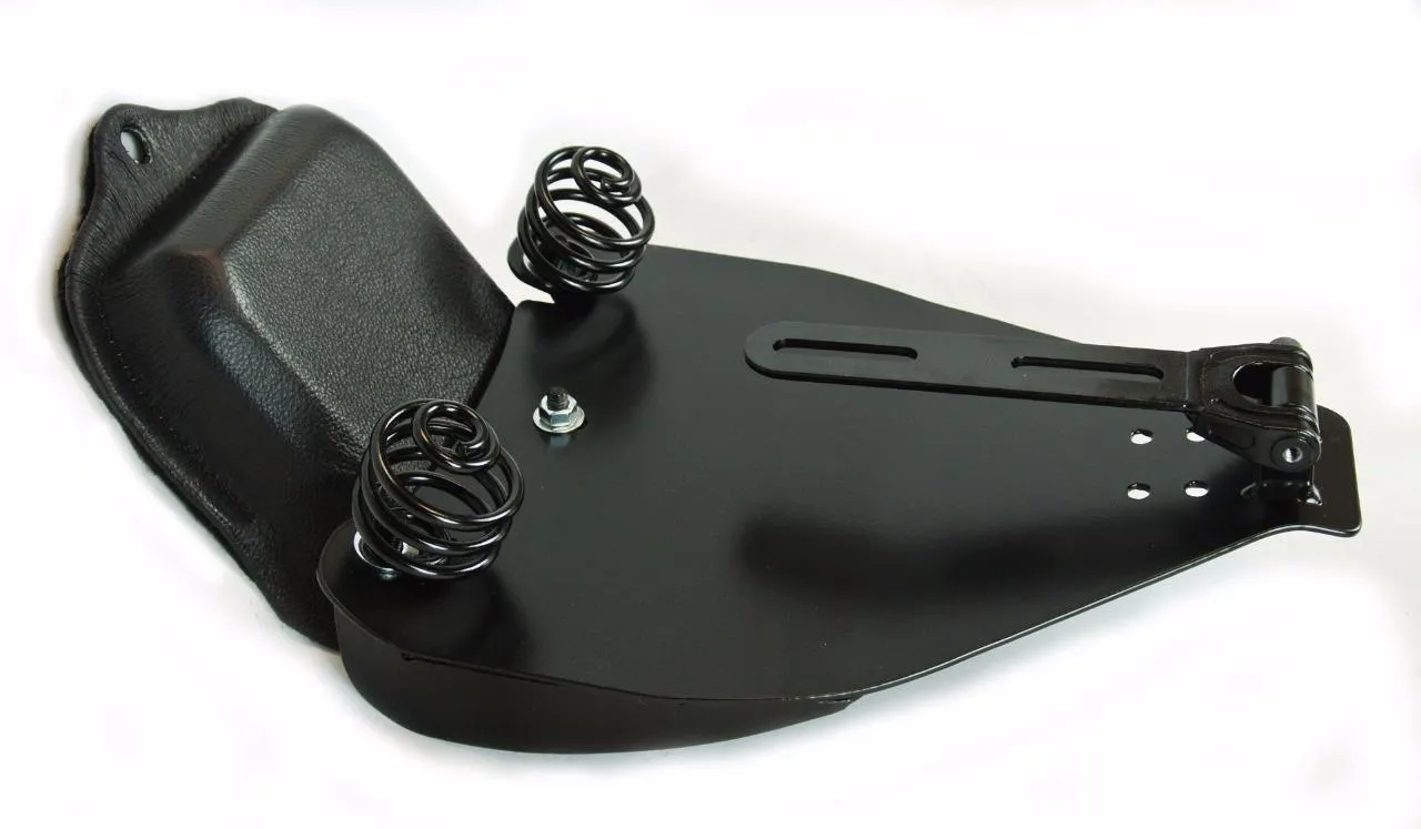 2000-2017 Harley Softail Brown Tooled Spring Seat Pad Conversion Mounting Kit bc
