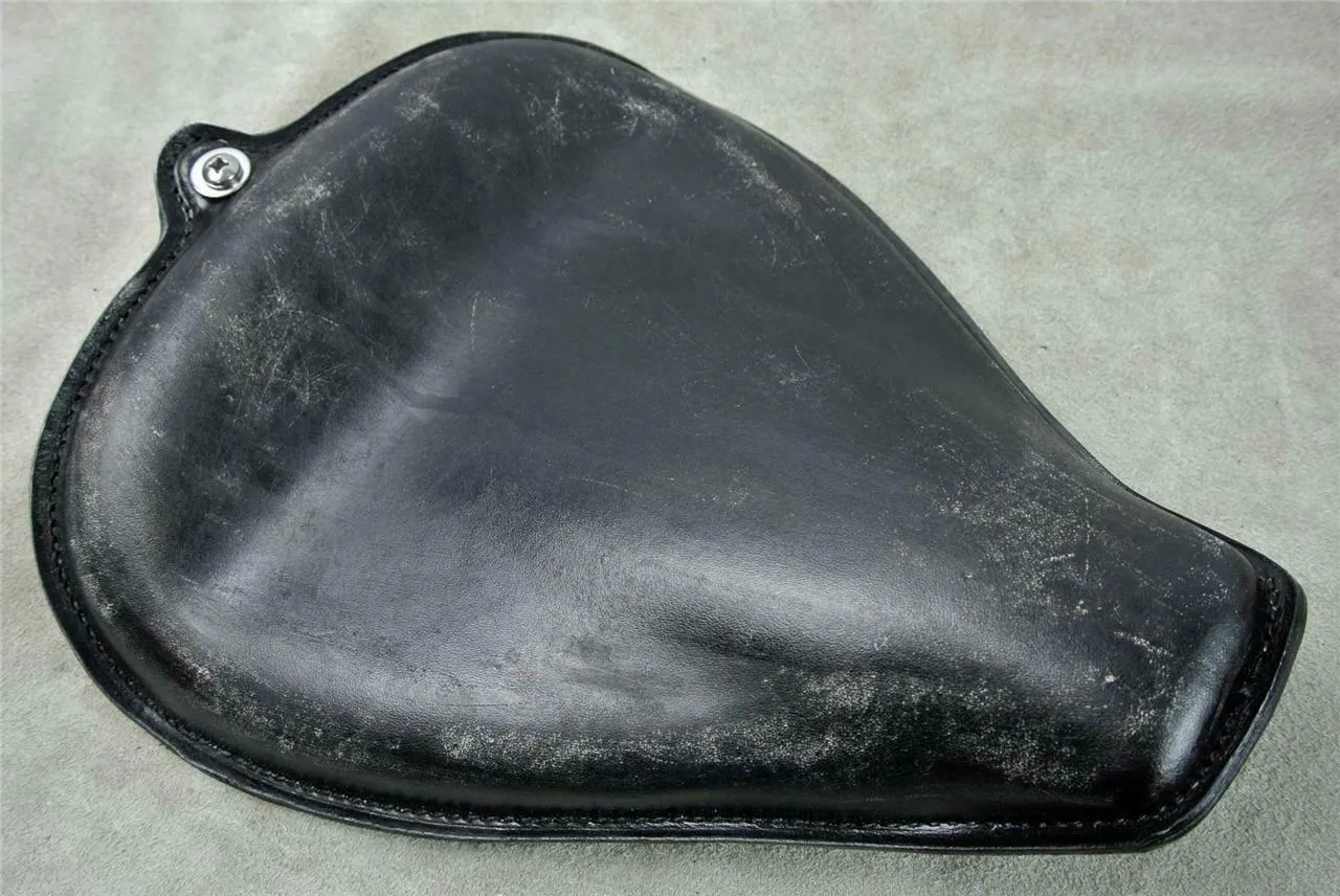 2004-2006 Harley Sportster Seat Black Dist Leather On The Frame Fits All Models