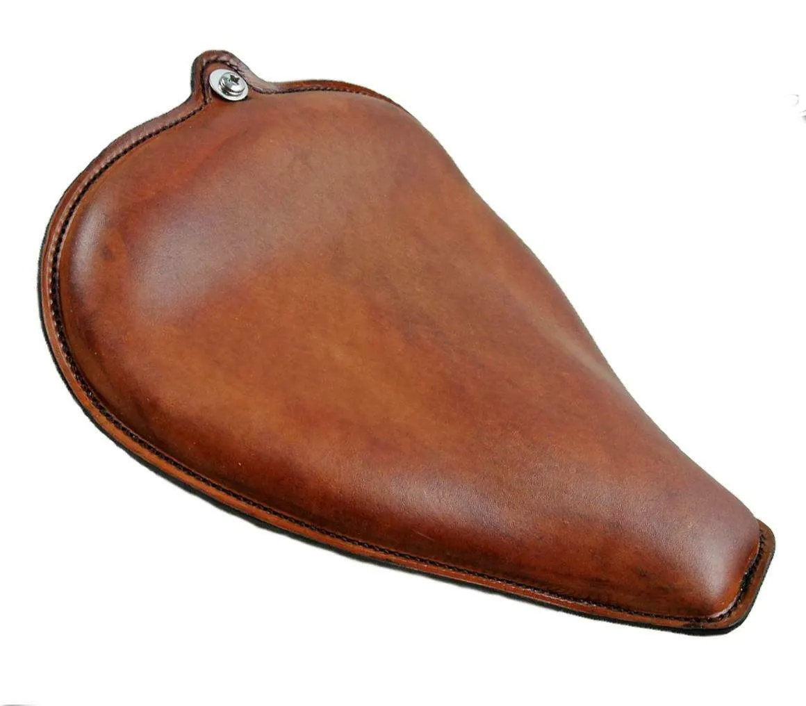 2004-2006 Harley Sportster Seat On The Frame Smooth Med Brown Leather All Models
