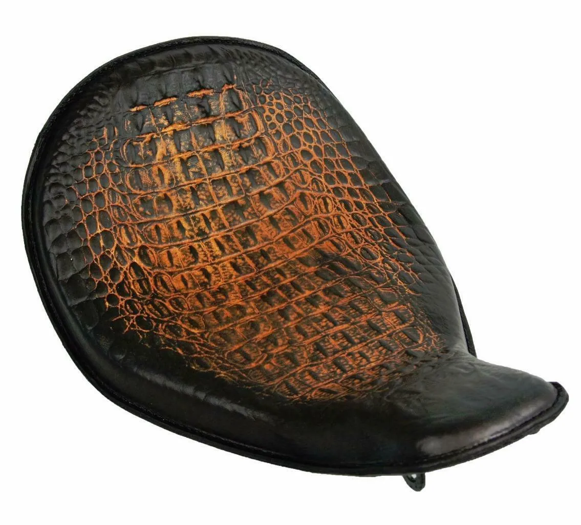 2010-2022 Harley Sportster High Back On The Frame AntBrn Gator Leather Solo Seat