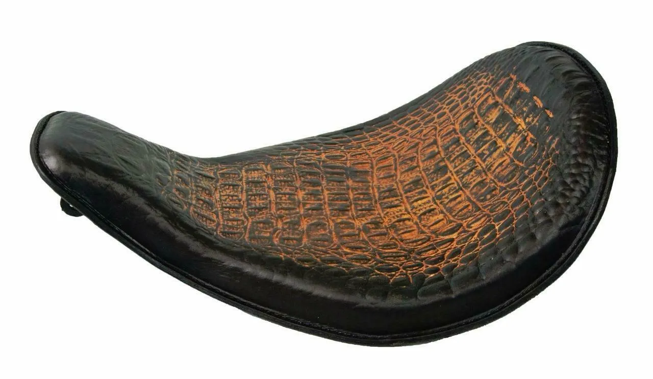 2010-2022 Harley Sportster High Back On The Frame AntBrn Gator Leather Solo Seat
