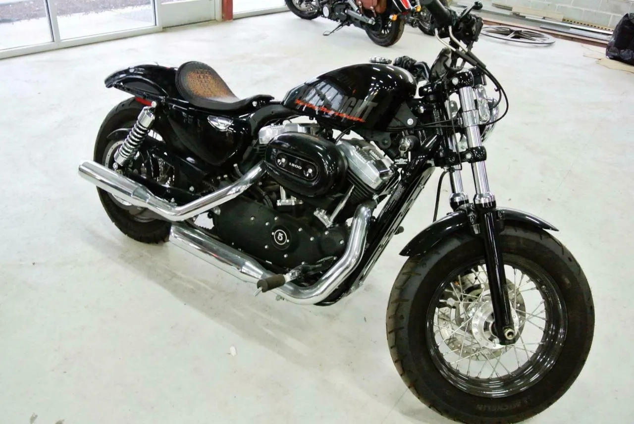 2010-2022 Harley Sportster High Back On The Frame AntBrn Gator Leather Solo Seat