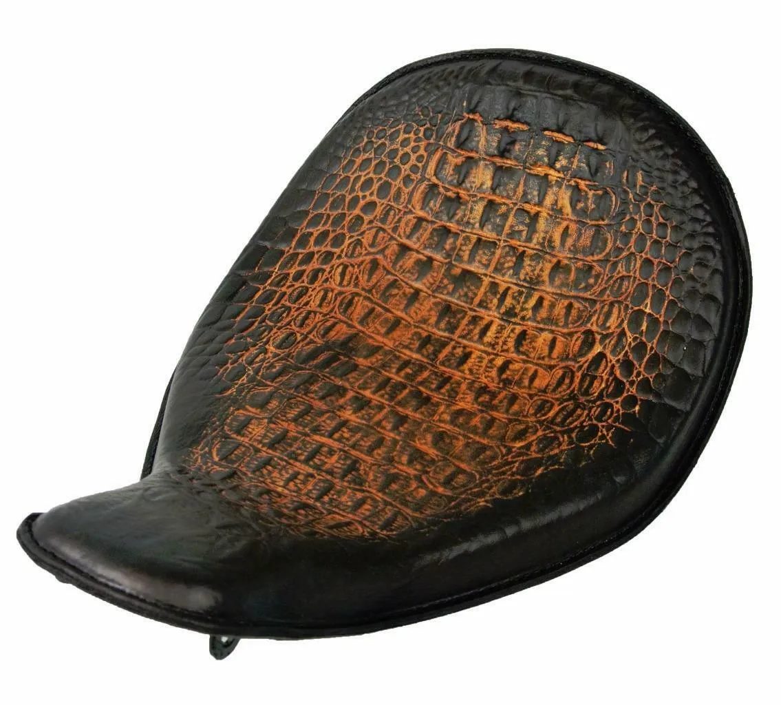 2010-2022 Harley Sportster High Back On The Frame AntBrn Gator Leather Solo Seat