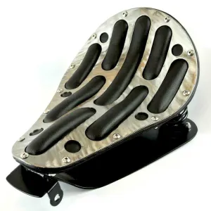 2010-2022 Harley Sportster Seat  Easy Rider Steel Powder Coat Black  Leather bc