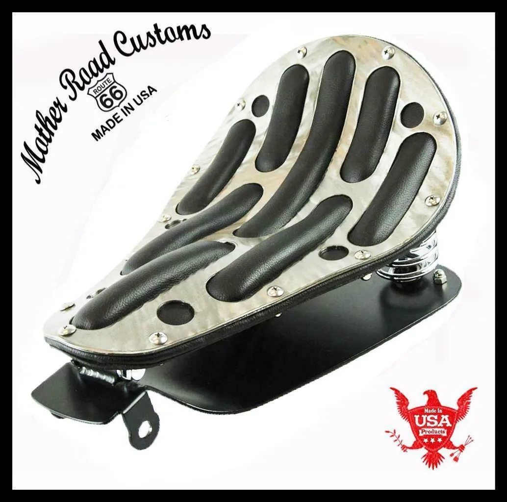 2010-2022 Harley Sportster Seat  Easy Rider Steel Powder Coat Black  Leather cc