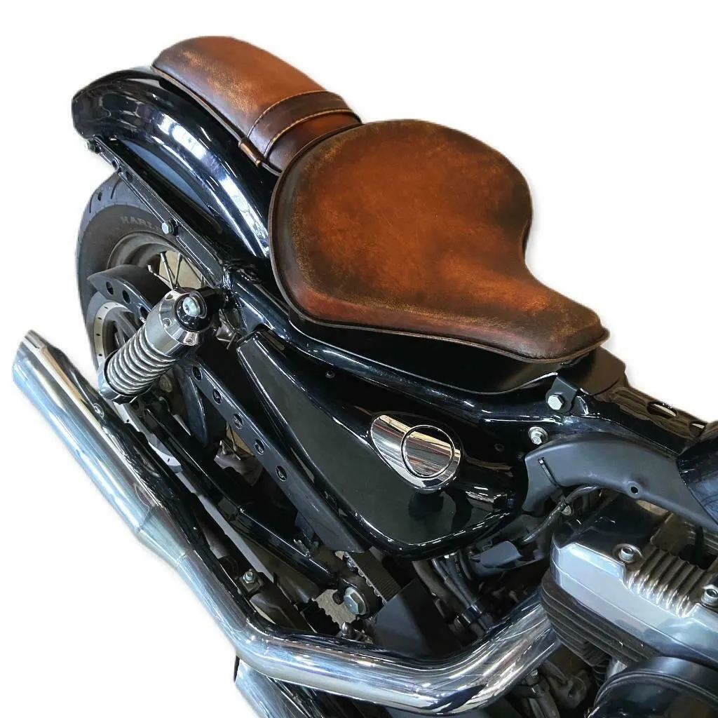 2010-2022 Sportster Harley Kit Spring Tractor Seat Brown Brown Dist P-Pad Tank Bib