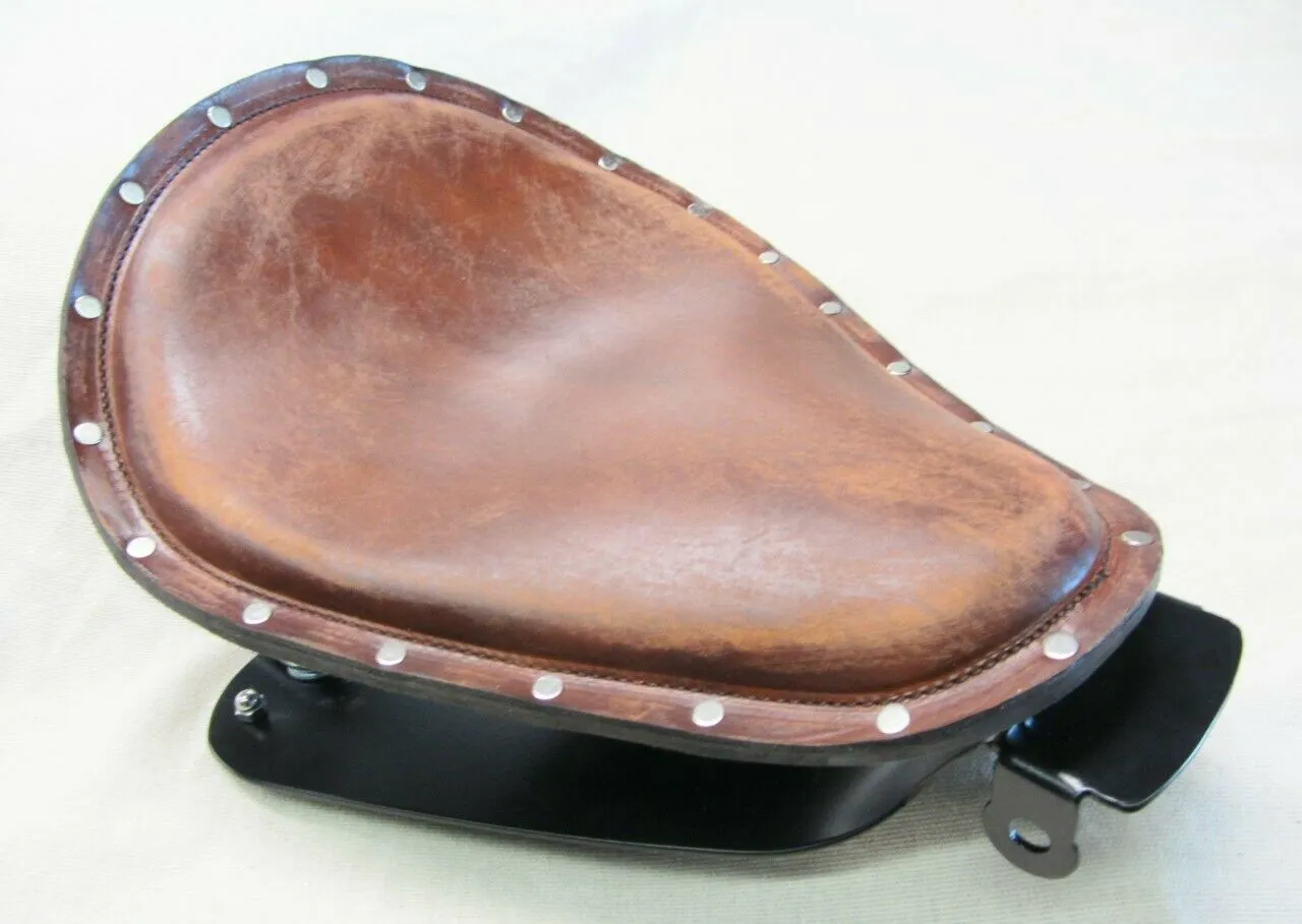 2010-2022 Sportster Harley Seat Brown Dist Silver Rivet  Conversion Kit 48 cs