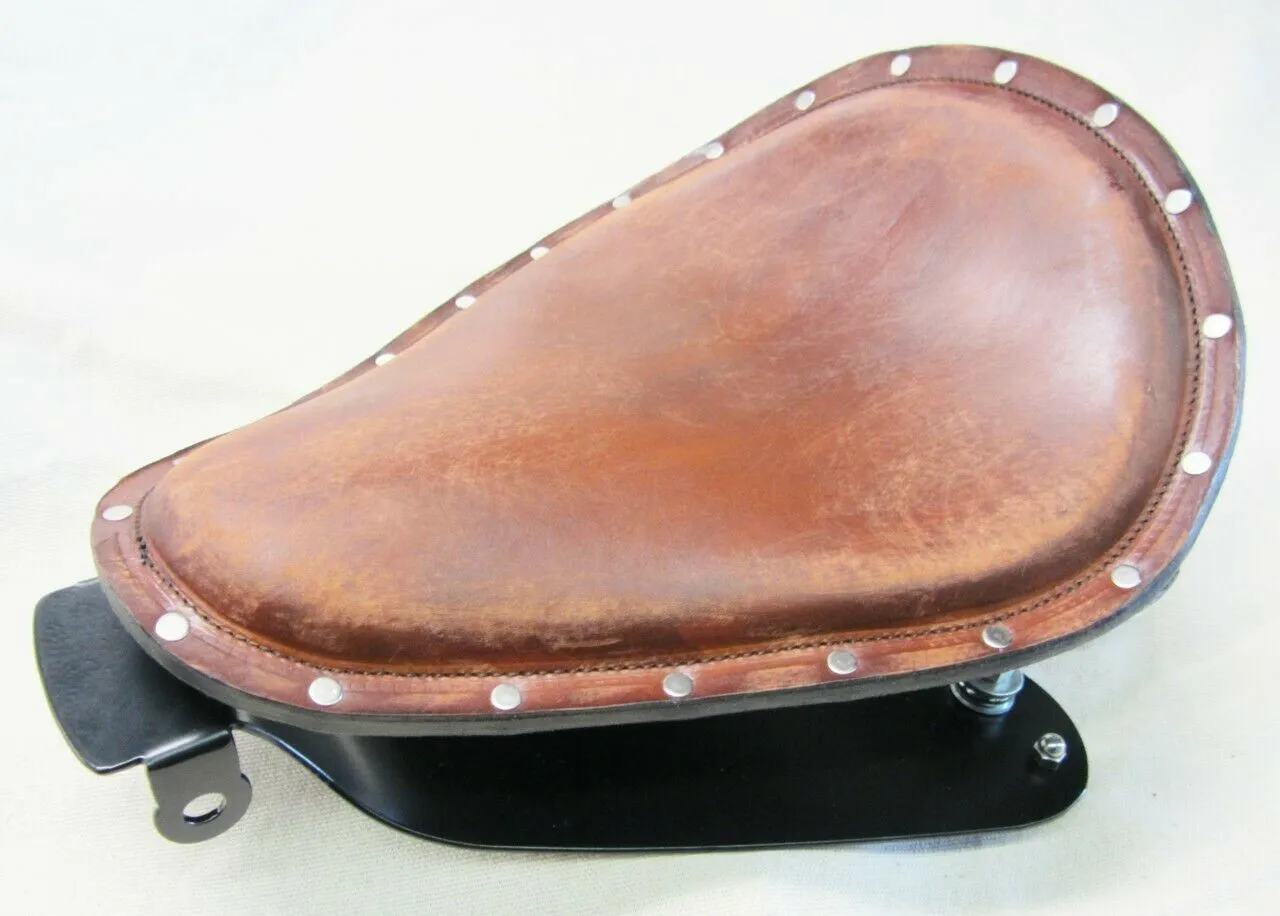 2010-2022 Sportster Harley Seat Brown Dist Silver Rivet  Conversion Kit 48 cs