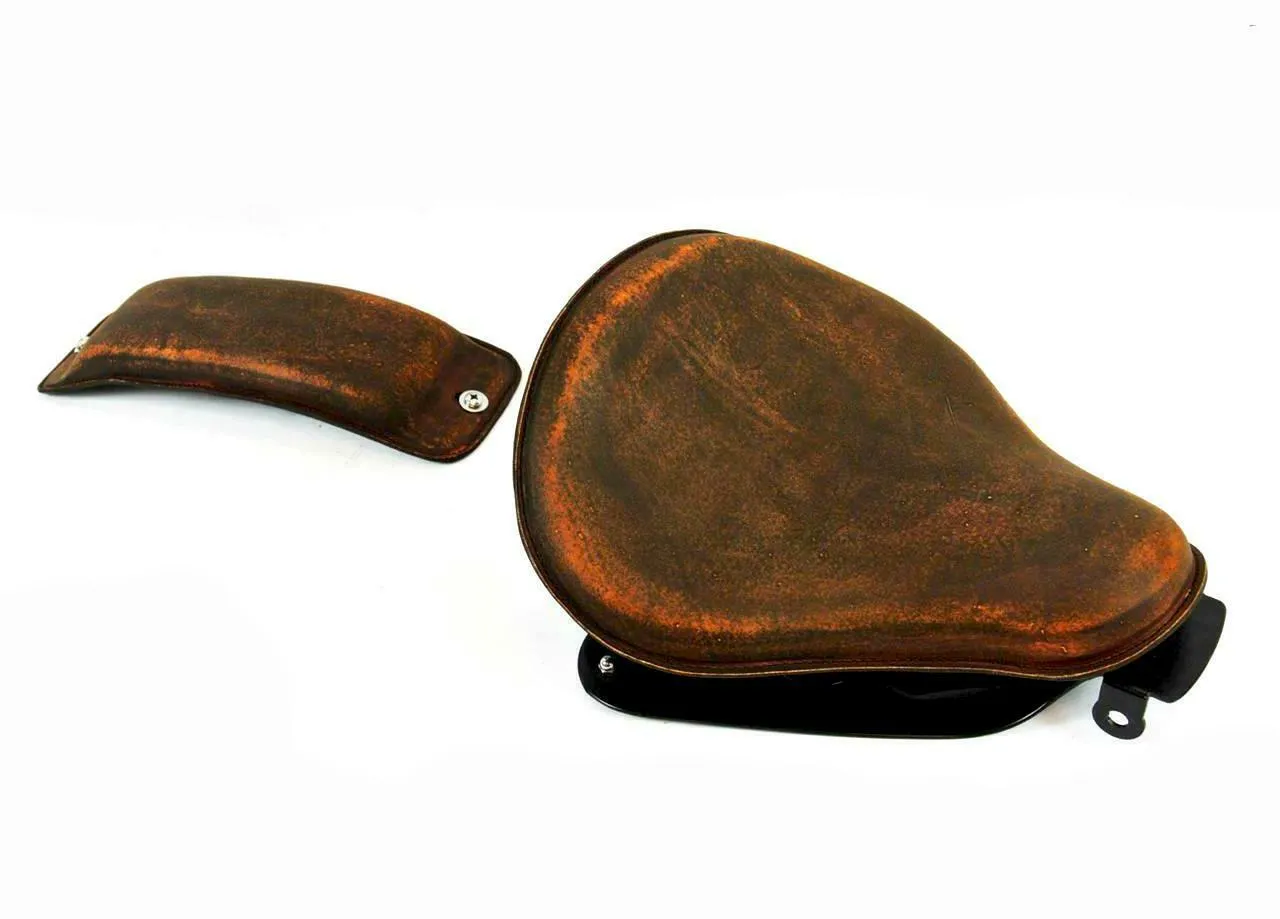 2010-2022 Sportster Harley Seat Conversion Kit & P-pad  201 Brn Dis Leather bcs