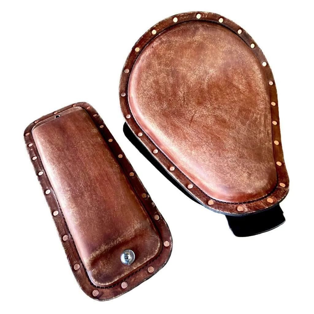 2010-2022 Sportster Harley Spring Seat Conversion Kit Brown Dis Pad Tank Bib bc