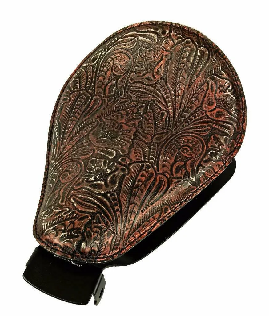 2010-2022 Sportster Harley Spring Solo Seat Mount Kit CopDist Tooled Leather bcs