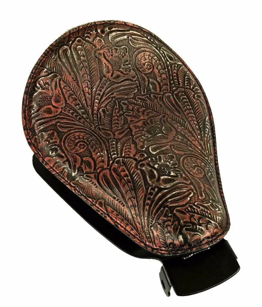 2010-2022 Sportster Harley Spring Solo Seat Mount Kit CopDist Tooled Leather bcs