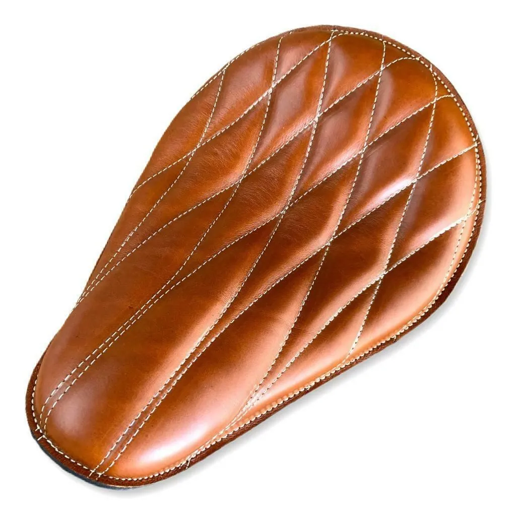 2010-2022 Sportster Spring Seat 11x14 Desert Tan F Diamond Leather Mounting Kit