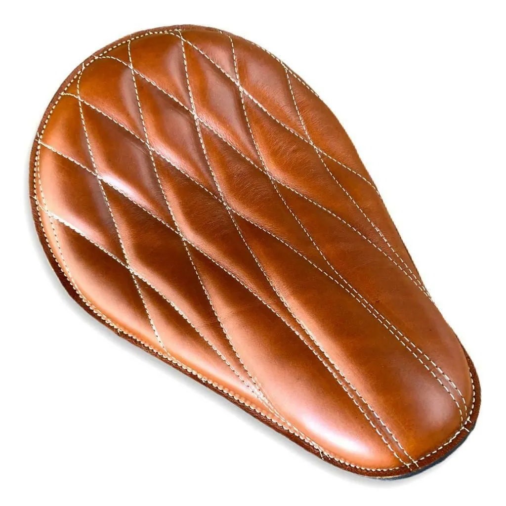 2010-2022 Sportster Spring Seat 11x14 Desert Tan F Diamond Leather Mounting Kit