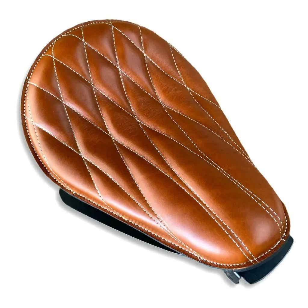 2010-2022 Sportster Spring Seat 11x14 Desert Tan F Diamond Leather Mounting Kit