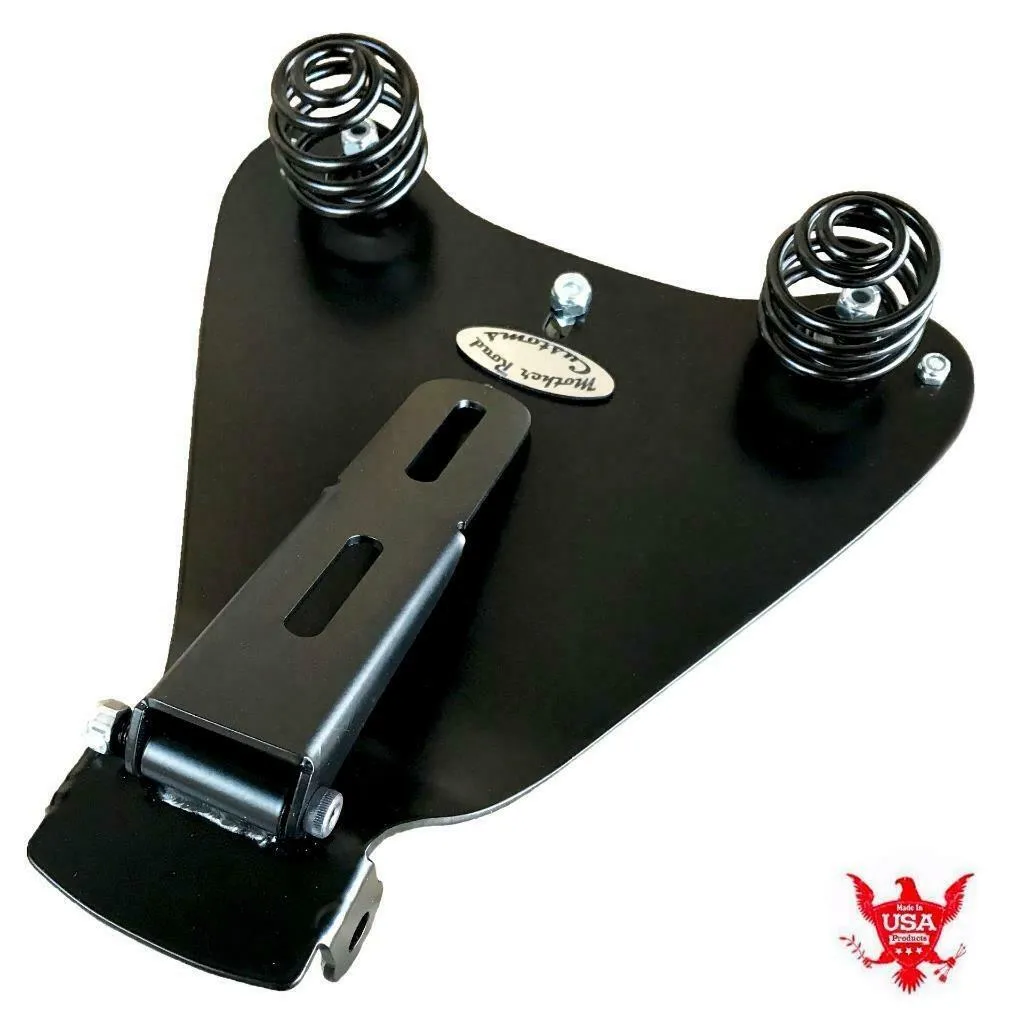 2010-2022 Sportster Spring Solo Seat Mounting Kit USA 10x13" Brown Pleather bcs