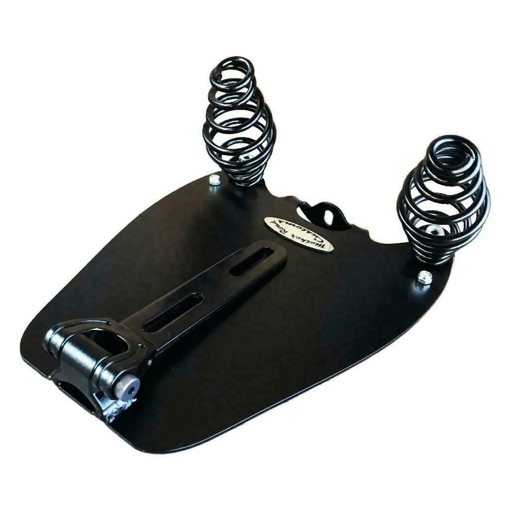 2015-2024 Indian Scout Bobber Seat Spring Kit Black Diamond Red Stitched 15x14x1"