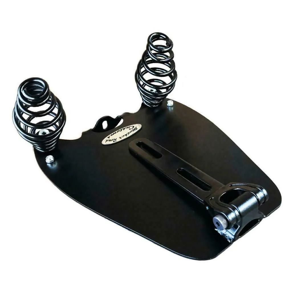 2015-2024 Indian Scout Bobber Seat Spring Kit Black Diamond Red Stitched 15x14x1"