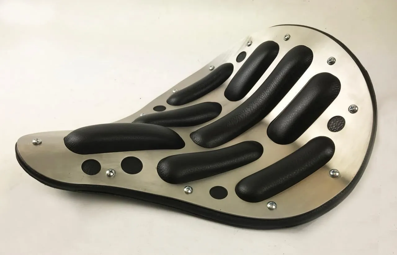 2017-2025 Triumph Bonneville Bobber Seat 13x15 Easy Rider Stainless Steel Black