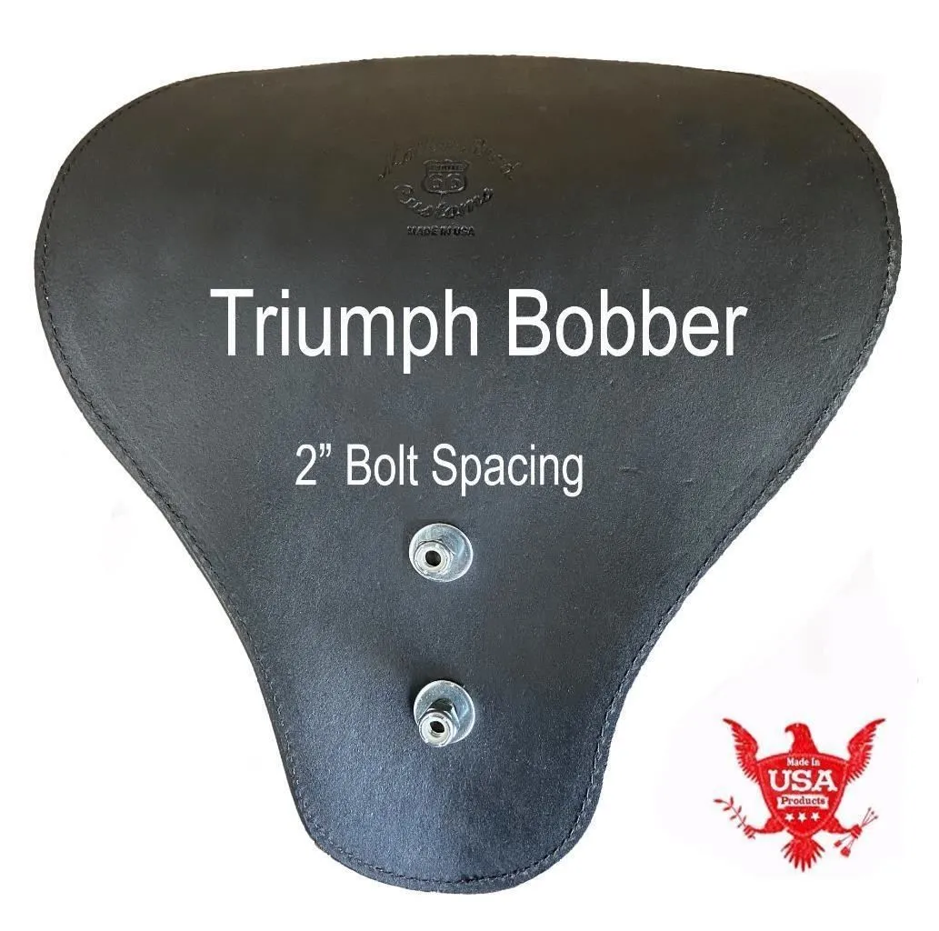 2017-2025 Triumph Bonneville Bobber Seat 13x15" Antique Red Alligator Saddle