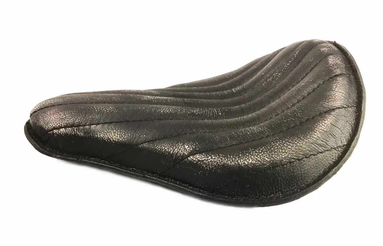 2017-2025 Triumph Bonneville Bobber Seat Black Distres Tuck Roll Brown 13"x15"