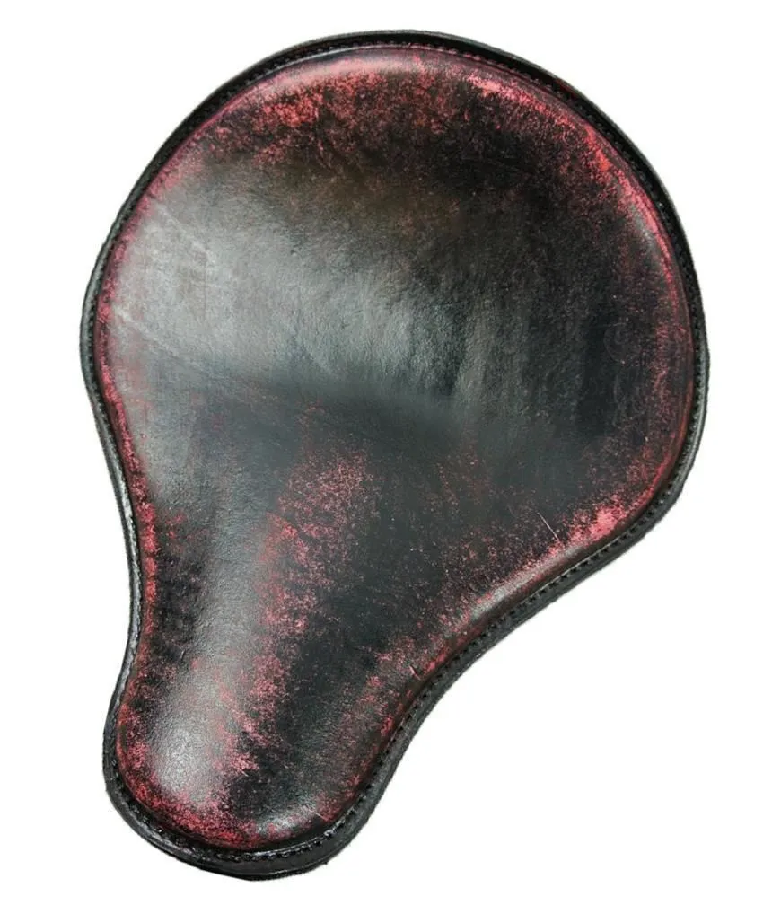 2017-2025 Triumph Bonneville Bobber Seat Solo Red Distress Leather 13x15 Saddle