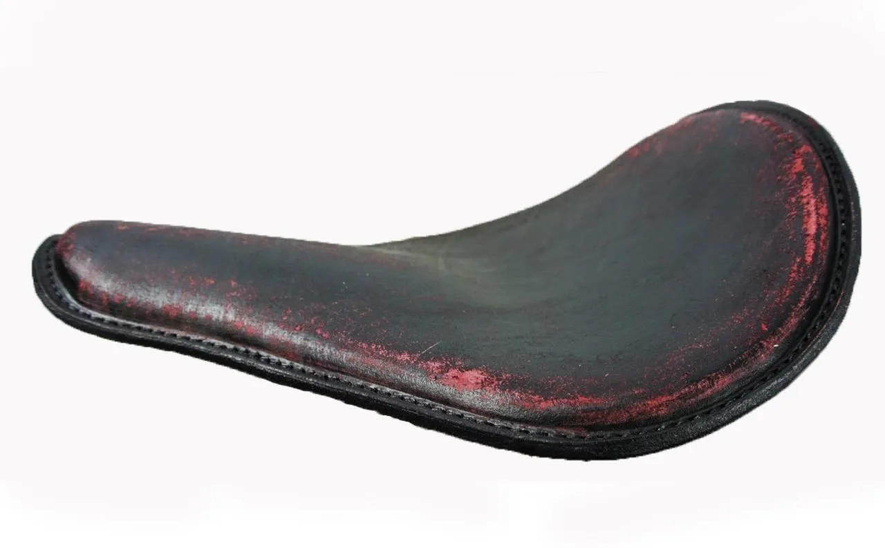 2017-2025 Triumph Bonneville Bobber Seat Solo Red Distress Leather 13x15 Saddle