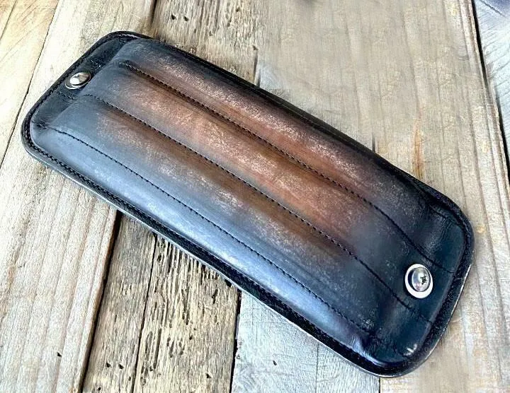 2018-2025 Harley Softail Antique Brown Dist Tuck Roll Leather Passenger Pad Seat