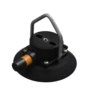 4.5" SeaSucker Vacuum Mount with Pointed Stainless Steel D-Ring - Black