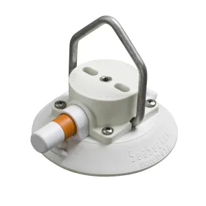 4.5" SeaSucker Vacuum Mount with Pointed Stainless Steel D-Ring - White
