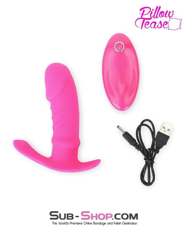 7030E-SIS      Remote Control Rechargeable Silicone Sissy Pink P-Spot Penis Plug