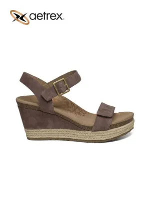 Aetrex Women Sydney Sandal Deep Taupe