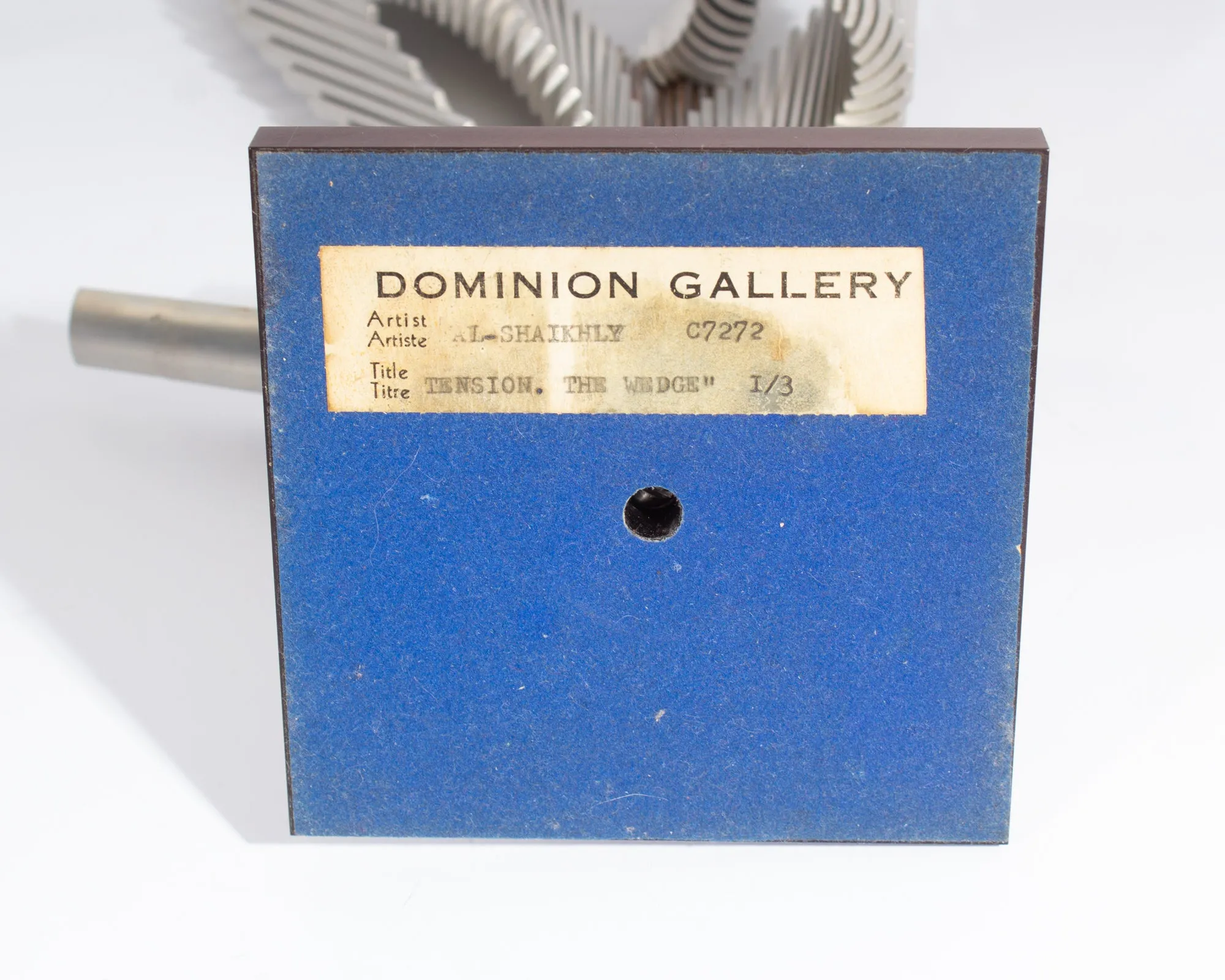 Ahmad Al-Shaikhly Signed 1979 “Tension, The Wedge” Abstract Metal Sculpture