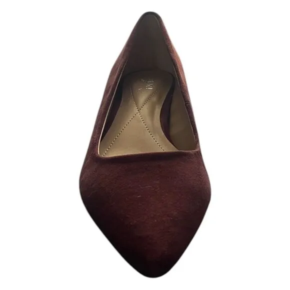 Alfani Step N Flex Cashh Women Pointed Toe Pump Heel Dark Berry Suede Sz 6M