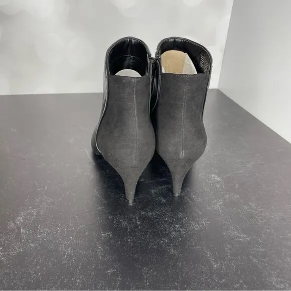 Alfani Women's Harpper Kitten-Heel Booties Black Leather Sz 9.5