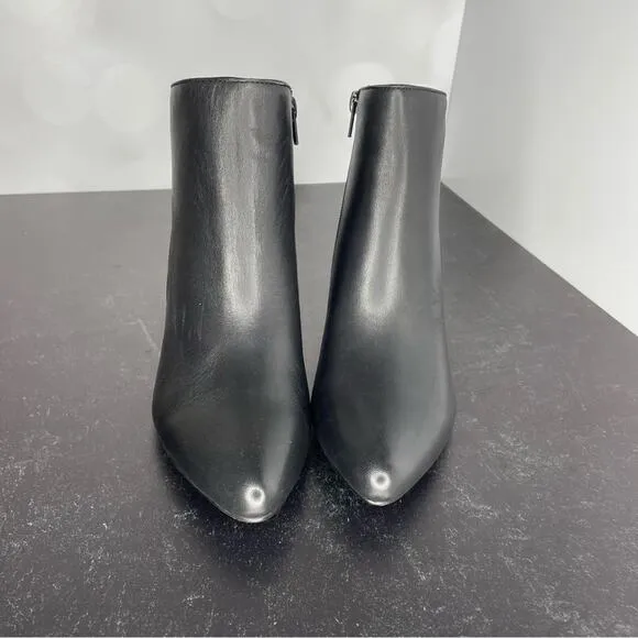 Alfani Women's Harpper Kitten-Heel Booties Black Leather Sz 9.5